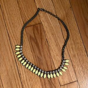J.Crew Yellow chunky rhinestone necklace